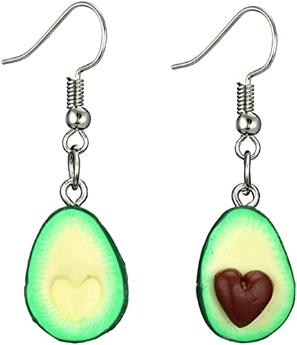 Lady Trendy Likeble Heart Avocado Fruit Droop Ohrring von Unbekannt