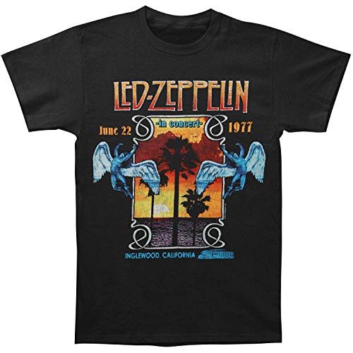 Led Zeppelin Herren Inglewood Slim Fit T-Shirt Schwarz, schwarz, Klein von Led Zeppelin