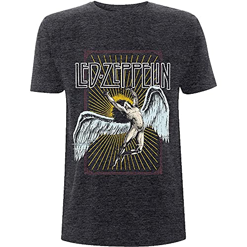 Led Zeppelin Icarus Colour Männer T-Shirt dunkelgrau M 100% Baumwolle Band-Merch, Bands von Led Zeppelin