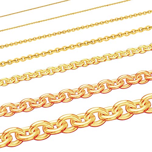 Massive Edle Goldkette Ankerkette Rund Halskette 8 kt Collier Echt 333 Gold Juwelier Qualität (45, 0.8 mm) von Unbekannt