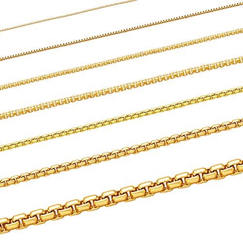 Massive edle Goldkette Venezianerkettet Halskette Collier Echt 333 Gold Juwelier Qualität (50, 0.7 mm) von Unbekannt