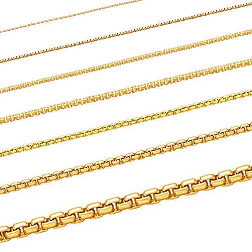 Massive edle Goldkette Venezianerkettet Halskette Collier Echt 333 Gold Juwelier Qualität (50, 0.9 mm) von Unbekannt