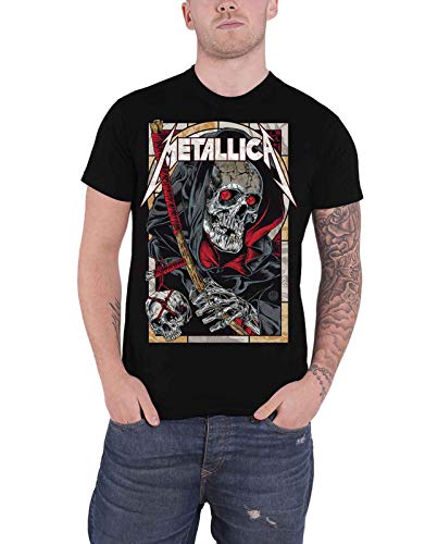 Metallica Death Reaper Männer T-Shirt schwarz L 100% Baumwolle Band-Merch, Bands von Metallica