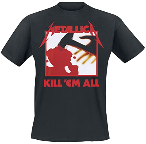 Metallica Kill 'Em All Männer T-Shirt schwarz XL 100% Baumwolle Band-Merch, Bands von Metallica