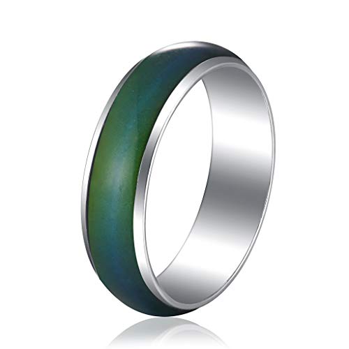Unbekannt Mood Ring Emotion Feeling Hitzeempfindliches Farbwechsel Band ohne Ende Originalring Größe 16 mm Exquisite Ausführung von Unbekannt
