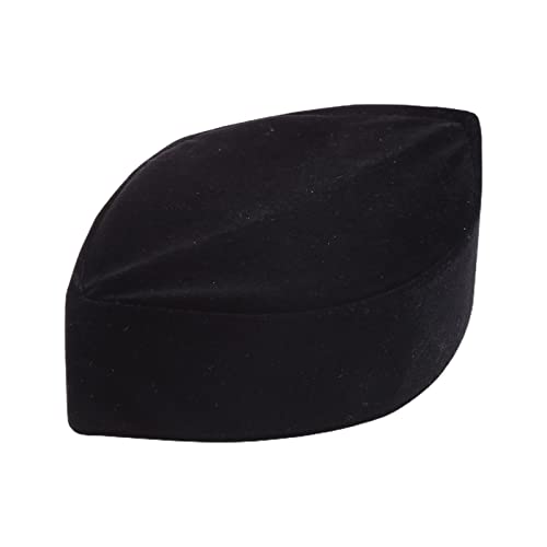 Muslimische Herren Samt Schwarz Kufi Hut Islamisch Türkisch Takke Faltbar Herbst Winter Gebetskappe Motorhaube Hijab Arabien Turban, L, S/XL von Unbekannt