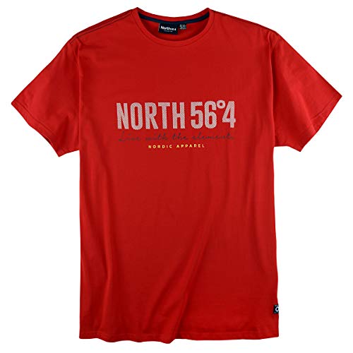 Allsize North 56°4 by T-Shirt Logoprint rot XXL, Größe:8XL von Allsize