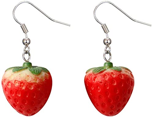 Générique Ohrringe Erdbeeren, süße Frauen fördern Zubehör für süße Früchte, Rot von Unbekannt