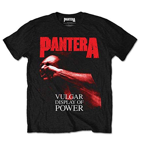 Pantera Herren Red Vulgar Kurzarm T-Shirt, Schwarz, S von Unknown