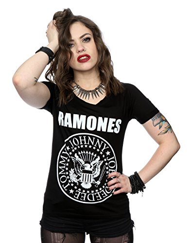 Ramones Damen Presidential Seal Roll-T-Shirt Medium Schwarz von Unbekannt