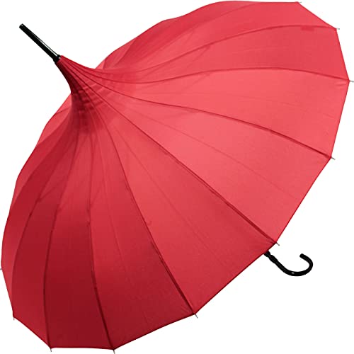 Regenschirm UV-Schutz Sonnenschirm Regenschirm Pagode Charlotte rot von Unbekannt