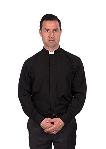 Reliant Herren Clergy Shirt - Tab-Kragen Langarm - Schwarz - 45 von Unbekannt