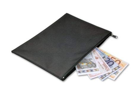 Rheita Geldtasche, Banktasche aus Nylon mit Reißverschluss, schwarz, ca. 25 x 18cm Rheita Geldtasche, Banktasche aus Nylon mit Reißverschluss, schwarz, ca. 25 x 18cm von Rheita