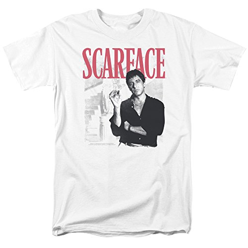 Scarface - Herren Stairway T-Shirt, Large, White von Unbekannt