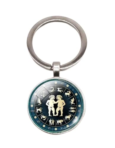 Schlüsselanhänger, Taschenschmuck Sternzeichen + Karabiner als Geschenk (Zwilling) von Unbekannt