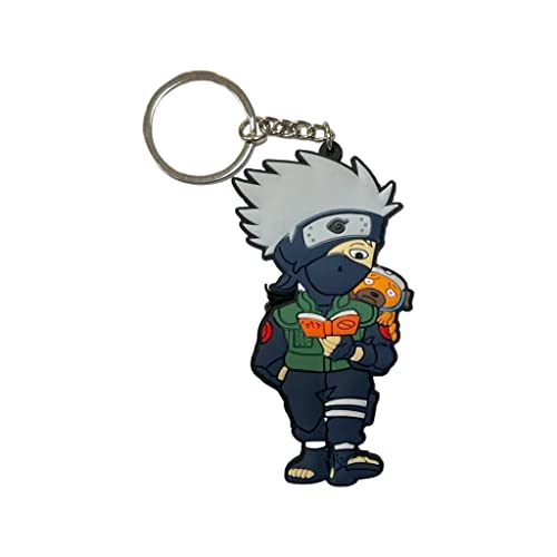 Schlüsselanhänger Kakashi Hatake doppelseitig, Geschenkidee für Herren und Damen, Kinder, für Schlüssel, Haus, Auto, mehrfarbig, One size von Unbekannt