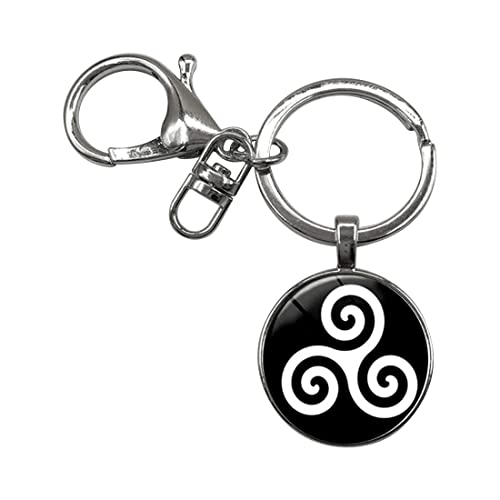Schlüsselanhänger, Taschenschmuck, Triskelion-Symbol, Stahl., Argenté von Unbekannt