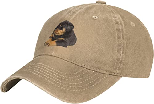 Schöne Rottweiler-Denim-Baseballmütze, verstellbar, Cowboyhut, natur, One size von Unbekannt