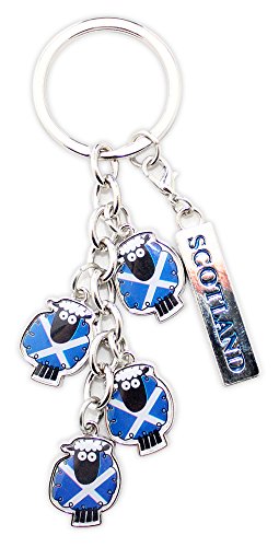 Scottish Multi St. Andrews Saltire Cartoon Sheep with Scotland Keyring Charm von Unbekannt