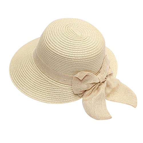 Sommerhüte für Frauen, breite Bongrace-Frauen, Strandhut, kleines Mädchen, Sonnenkappe, Faltbare Damenhüte Faltbarer Strohhut von Unbekannt