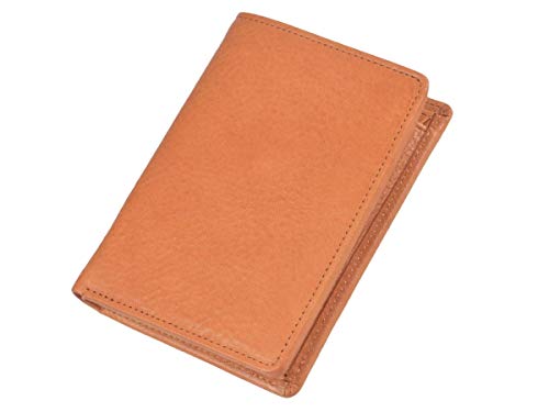 Sonnenleder Geldbörse Leder Hochformat Herren Damen Portemonnaie Geldbeutel WESER R Natur braun von Sonnenleder