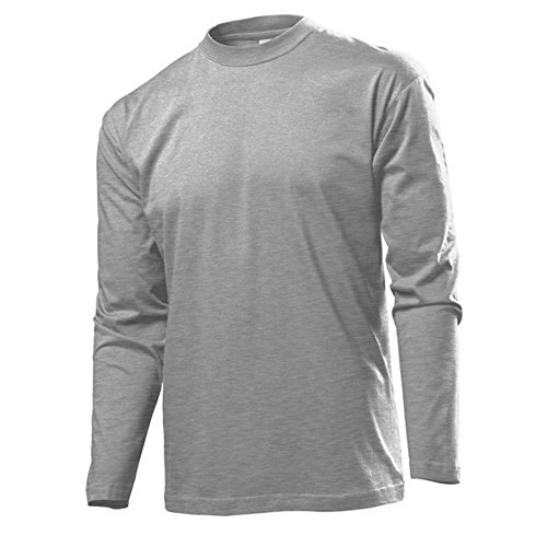 Stedman by Hanes Longsleeve Langarm T-Shirt in fünf Farben und den Grössen S, M, L, XL und XXL PREISWERTES SCHNÄPPCHEN Heather Grey,M von Unbekannt