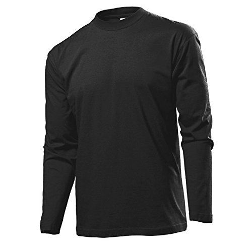 Stedman by Hanes Longsleeve Langarm T-Shirt in fünf Farben und den Grössen S, M, L, XL und XXL PREISWERTES SCHNÄPPCHEN Schwarz,XL von Unbekannt