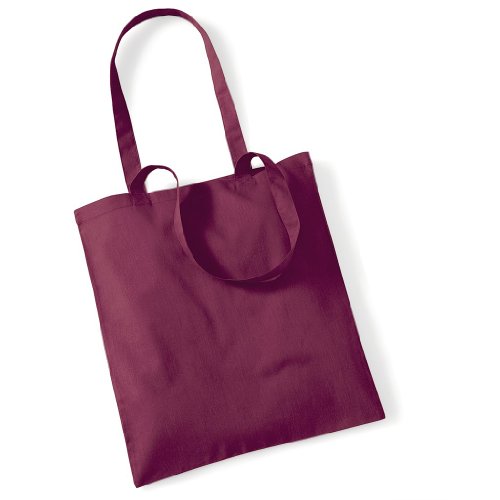 Stoffbeutel Baumwolltasche Beutel Shopper Umhängetasche viele Farbe Burgundy von Unbekannt