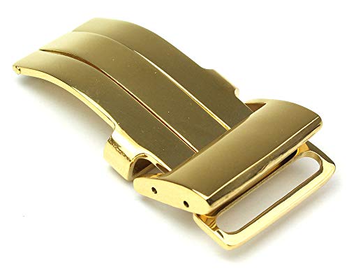 Sulla 20mm goldene Edelstahl 316L Faltschließe für Uhrenarmbänder von Unbekannt