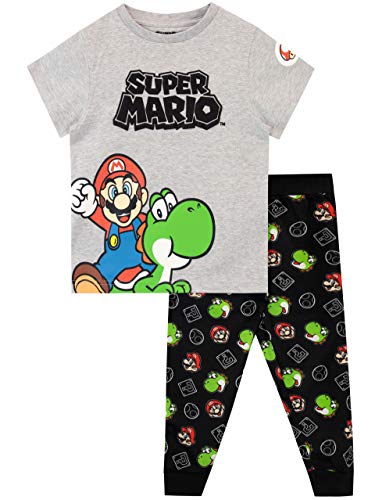 Super Mario Jungen Schlafanzug Grau 104 von Super Mario