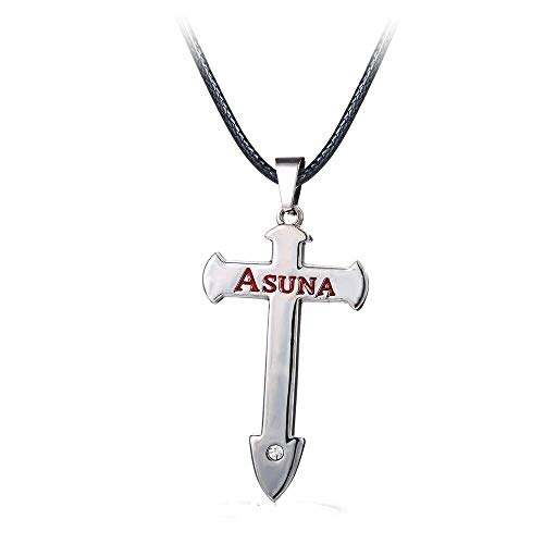 Générique SAO Halskette mit Anhänger Schwert Kreuz Asuna Kirito Bruderschaft Ritter des Blutes – Geschenkidee zum Geburtstag für Herren und Damen, 3 cm, Metall von Unbekannt