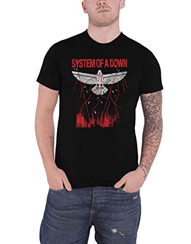 System Of A Down T Shirt Dove Overcome Band Logo Nue offiziell Herren Schwarz XL von System Of A Down