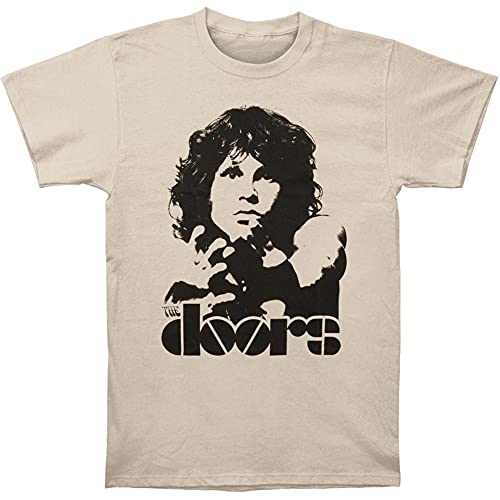 The Doors Herren T-Shirt Break On Through Short Sleeve, Elfenbein (Sand), M von Unknown