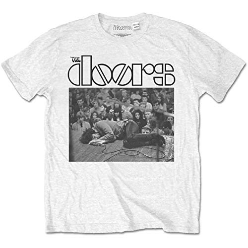 The Doors Jim On Floor Herren-T-Shirt, kurzärmelig Gr. L, weiß von Unknown