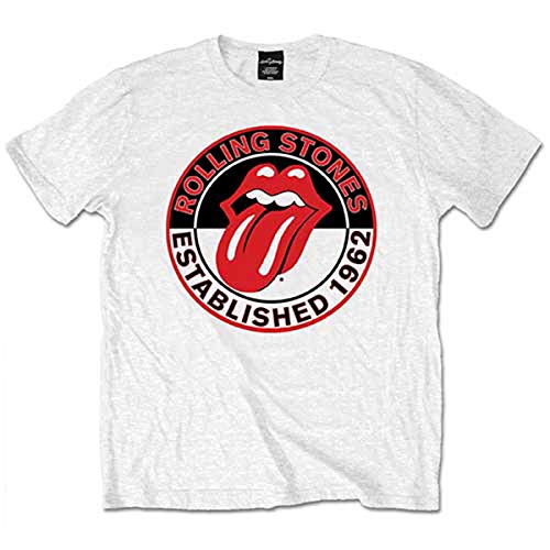 The Rolling Stone Herren EST 1962 T-Shirt, Weiß (White), (Herstellergröße: Medium) von Rolling Stones