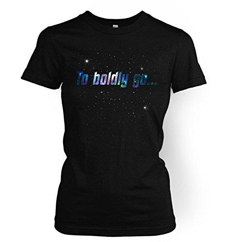 To Boldly Go Damen T-Shirt by Something Geeky Gr. Small, Schwarz von Unbekannt