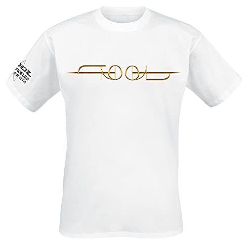 TOOL Gold ISO Männer T-Shirt weiß L 100% Baumwolle Band-Merch, Bands von TOOL