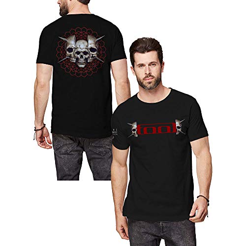 Tool Skull Spikes Männer T-Shirt schwarz XL 100% Baumwolle Band-Merch, Bands, Totenköpfe von TOOL