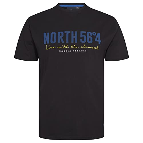 North 56-4/North 56Denim Herren North 56-4 T-Shirt, Schwarz, 3XL Größen von North 56-4/North 56Denim