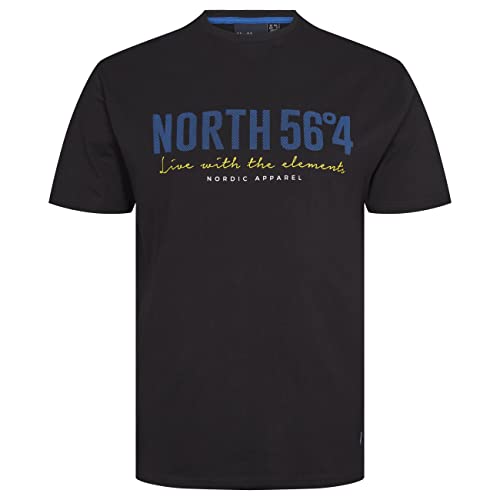 North 56-4/North 56Denim Herren North 56-4 Herren T-shirt T Shirt, Schwarz, 4XL Große Größen EU von North 56-4/North 56Denim