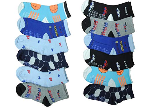 Unbekannt 10 Paar Jungen ABS Socken Größe 24-39 Anti rutsch Noppen (35-39) von Unbekannt