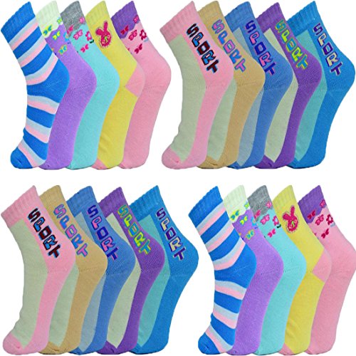 Unbekannt 10 Paar Mädchen Thermo Winter Socken Größe 27-39 (32-35) von Unbekannt