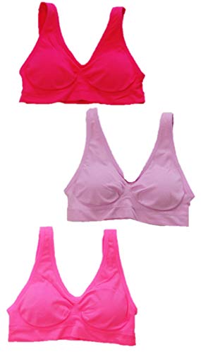 Unbekannt 3er Pack Mädchen Push-Up Bustier Größe 140-164 (152-164) von Unbekannt