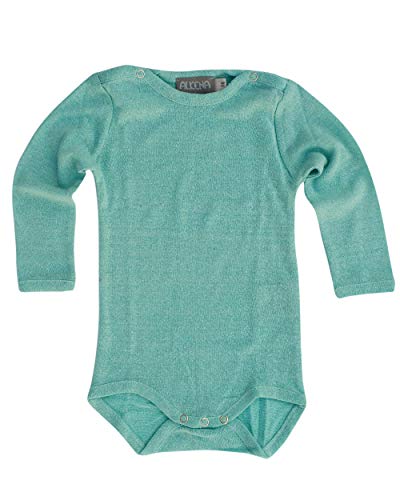 Unbekannt Alkena, Baby/Kleinkind Body Langarm, 100% Bourretteseide (56/62, Aqua) von Unbekannt