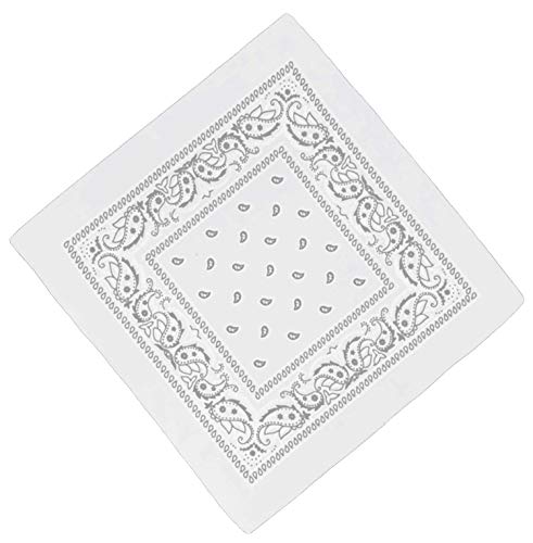 Unbekannt Bandana Kopftuch Halstuch Nickituch Biker Tuch Motorad Tuch verschied. Farben Paisley Muster, Weiß, ... von DHOBIA