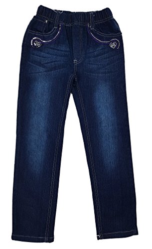 Unbekannt Bequeme Mädchen Jeans mit rundum Gummizug, Gr. 110/116, M40.6 von Unbekannt