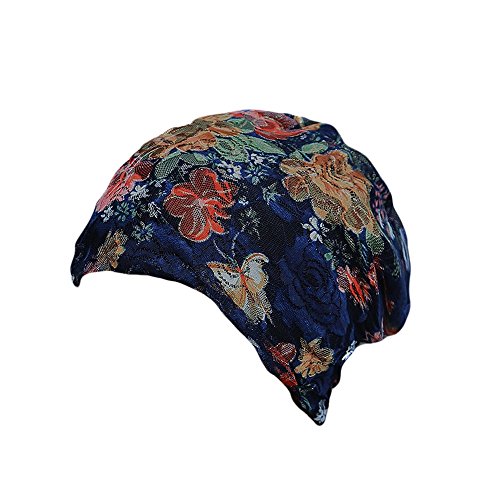 Chemo Mützen Damen Sommer Beanie Turban Super Weich Slouchy Kopfbedeckungen Kop Wraps Beanie Mütze Kappe Marine von Generic