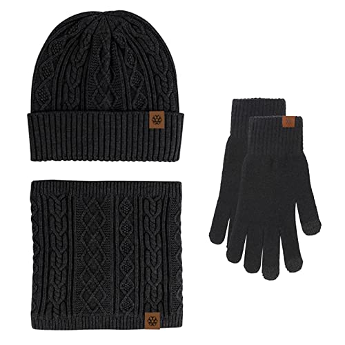 Unbekannt Damen Beanie Wintermütze Mütze Warme Schal-Set Strickmütze und Schutzmaske Zweiteiliger Anzug Skimütze Wollmütze Laufmütze Draussen von Unbekannt