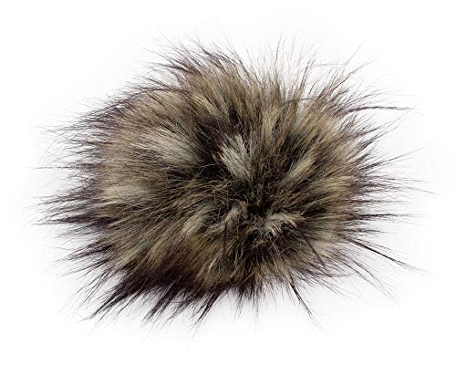 Unbekannt Fell Pompon mit Druckknopf natural racoon (Waschbärbraun) von Unbekannt