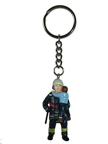 Unbekannt Feuerwehrmann rettet Kind Firefighter Schlüsselanhänger von Promian